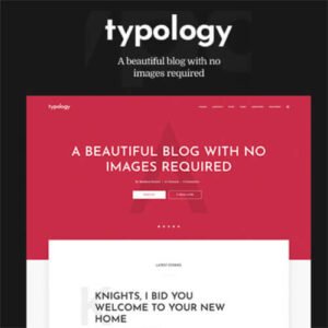 Image of Typology – Text Based Minimal WordPress Blog Theme